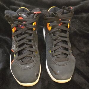 Lebron James Black and Orange High-Top Sneakers